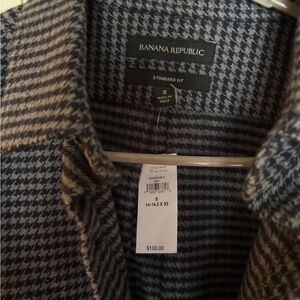 Banana Republic Gray Houndstooth Jacket